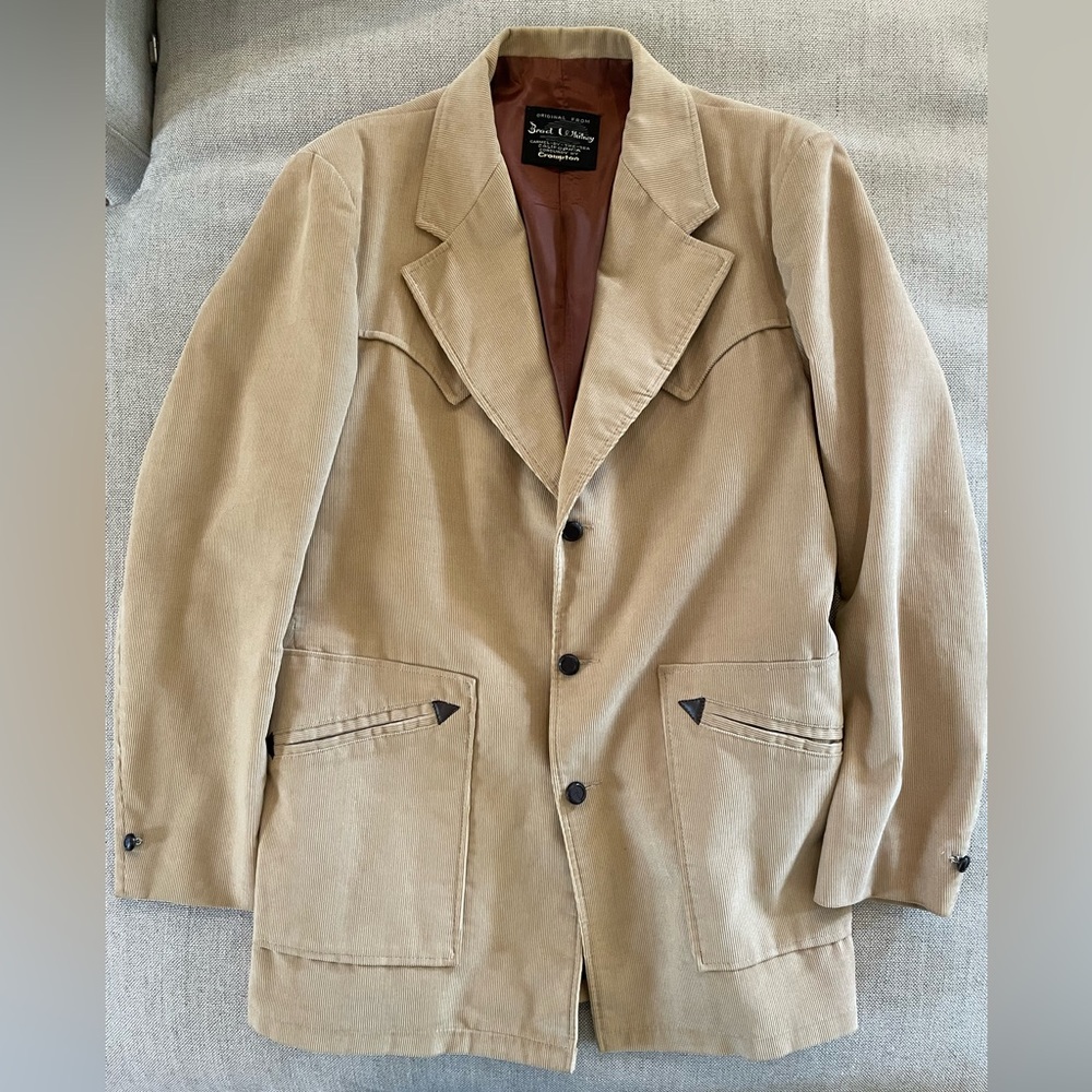 Brad‎ Whitney Vintage Crompton Corduroy Western Cut Sport Jacket Size 42